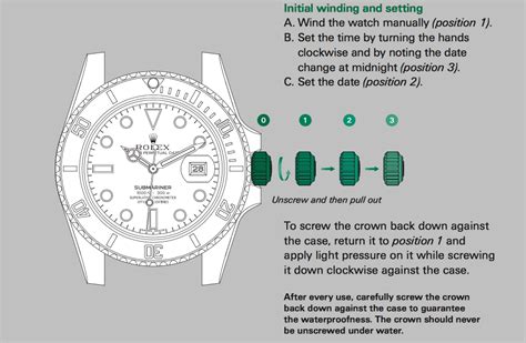 setting time on Rolex watch